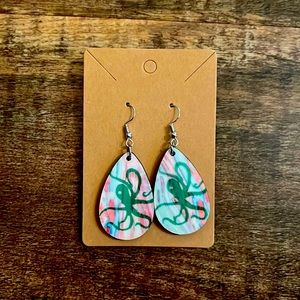 Boutique Style Octopus tie dye earrings